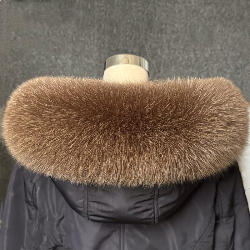 Winter Clothing Pk - Echte Vos Bontkraag Vrouwen Universele Hoed