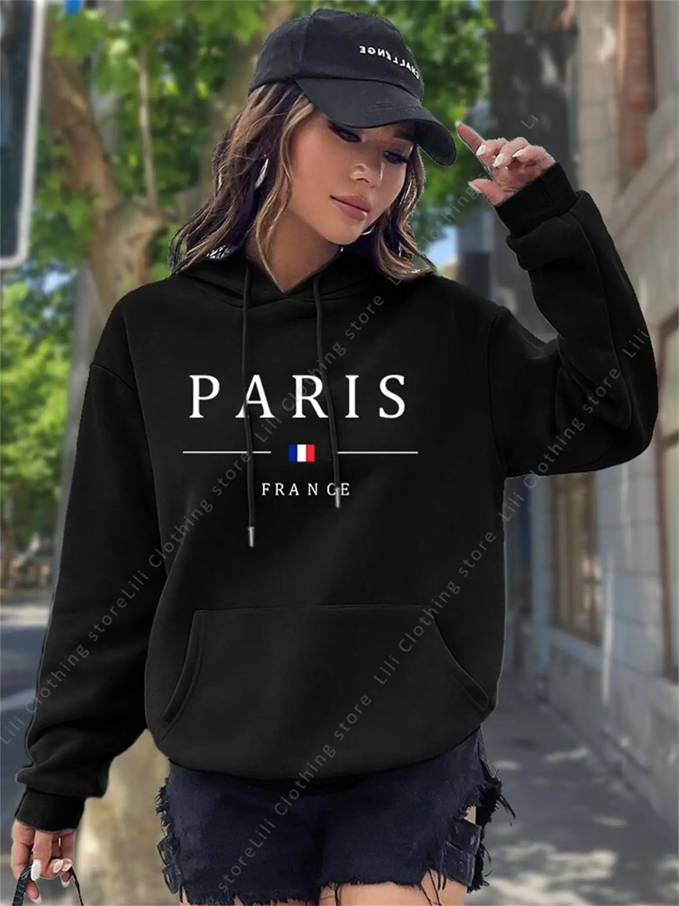 PARIS Grafische Letter Hoodies - Winter Clothing Drawing recensie en prijs
